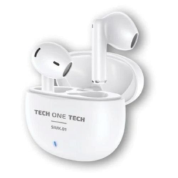 Auriculares Bluetooth Tech One Tech SIUX.01 com estojo de carregamento Brancos