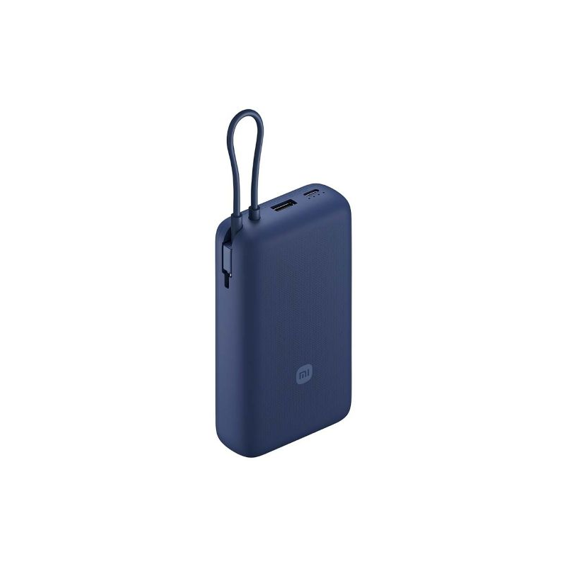 Xiaomi Power Bank 20000 mAh 33W com Cabo Integrado USB-C Azul