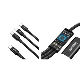 Baseus Rapid Series 3-in-1 Cable Type-C to M+L+C PD 20W