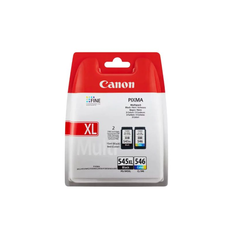 Conjunto 2 Tinteiros Canon PG-545XL + CL-546 Originais