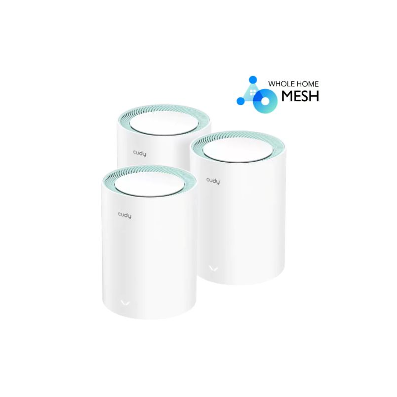 Sistema Mesh Cudy M1300 AC1200 Dual-Band WiFi 5 Mesh Gigabit Pack-3