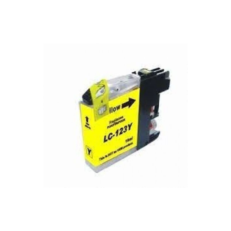 Tinteiro Brother Compatível LC123 XL Amarelo