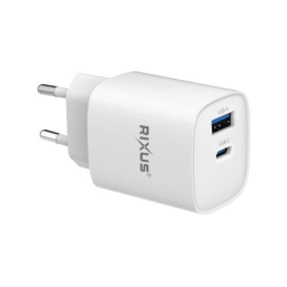 Carregador USB-C GaN PD Rixus RX95A 30W Branco