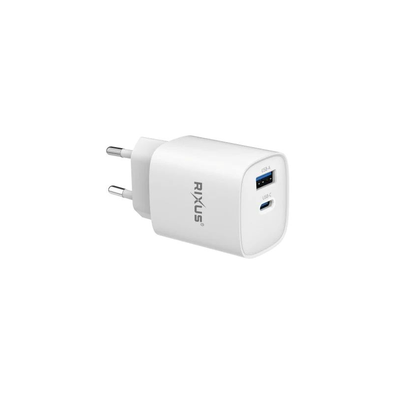 Carregador USB-C GaN PD Rixus RX95A 30W Branco