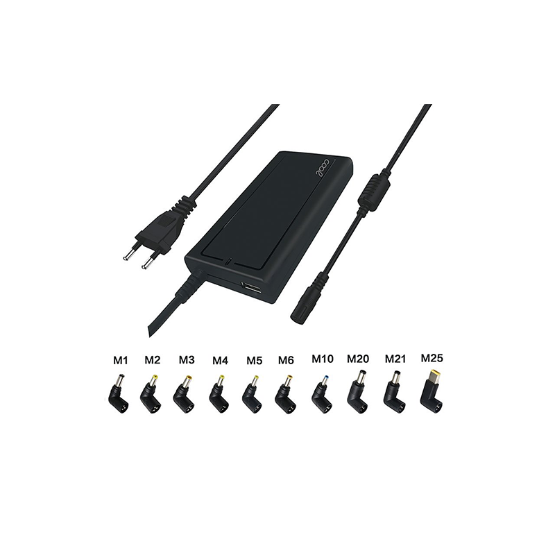 Carregador Universal. Conectores COOL + 10 Automáticos para notebooks 90W (USB QC3.0)