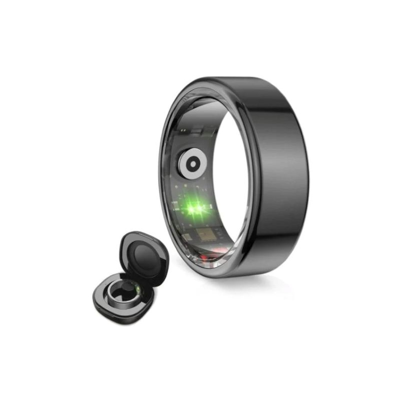 Smart Ring KSIX Saturn Tamanho XS Ø18.1mm Notificações Frecuência Cardíaca - Preto