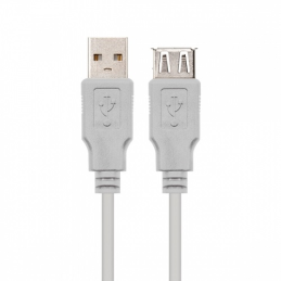 Cabo USB 2.0 Tipo A(M) a A(F) 5m - Cinza