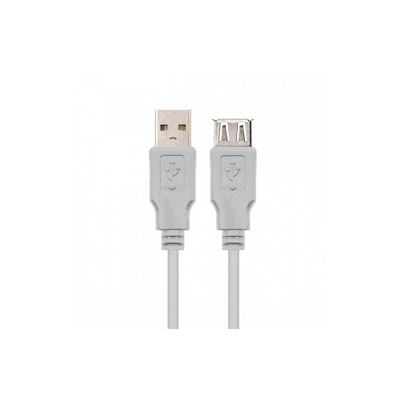 Cabo USB 2.0 Tipo A(M) a A(F) 5m - Cinza