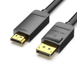 Cabo Conversor DisplayPort Macho - HDMI 4K - 1Mt - PretoVention