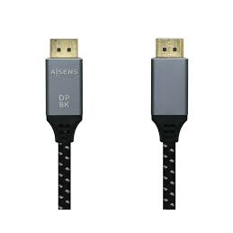 Cabo Displayport V1.4 8K 60Hz DP/M-DP/M cinza/preto 1.5 m