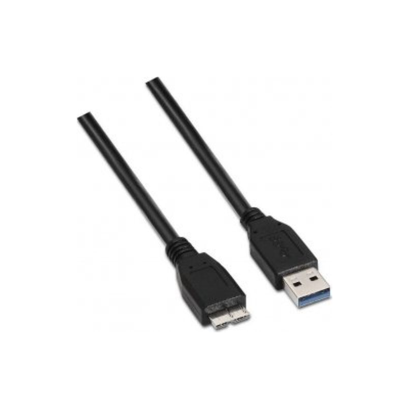 Cabo USB A Macho - Micro USB B 3.0 Preto (1 metro) - AISENS