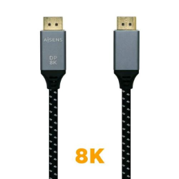 Cabo Displayport V1.4 8K 60Hz DP/M-DP/M cinza/preto 0.5 m