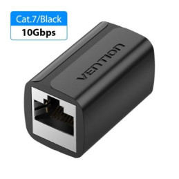 Adaptador Conector Vention RJ45 Cat.7 FTP/ RJ45 Fêmea - RJ45 Fêmea - Preto