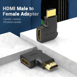 Adaptador Vention 90º Vertical HDMI Macho - HDMI Fêmea