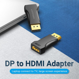 Adaptador Vention HDMI Fêmea - DisplayPort Macho