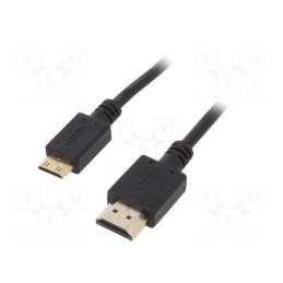 Adaptador Cablexpert HDMI 2.0 para Mini HDMI com Ethernet 1,8m