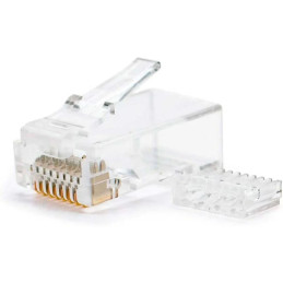 Nanocable Ficha de Rede RJ45 8 fios Cat.6 - 100 unidades